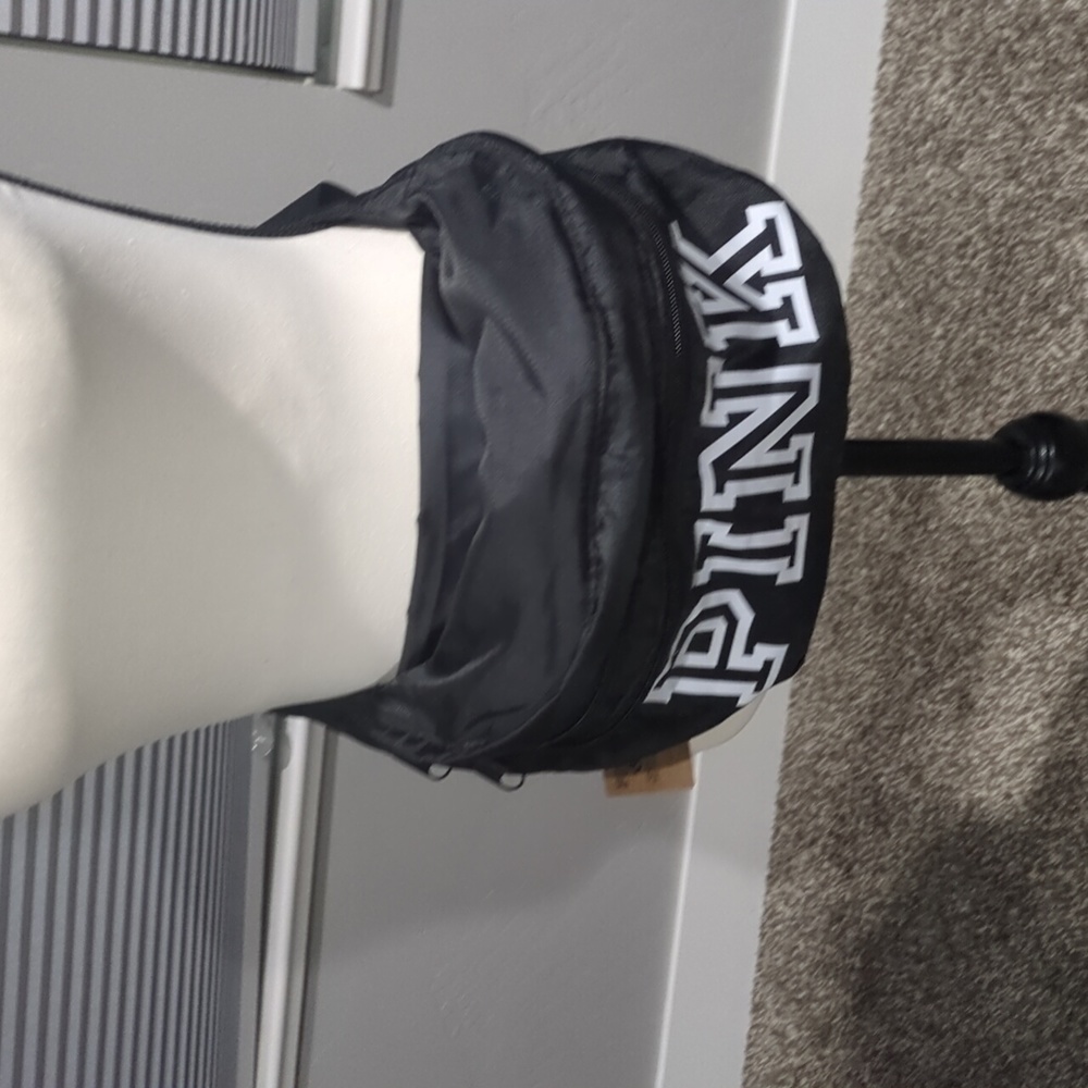 Victoria's Secret PINK Fanny pack coverts to back pack, black and white